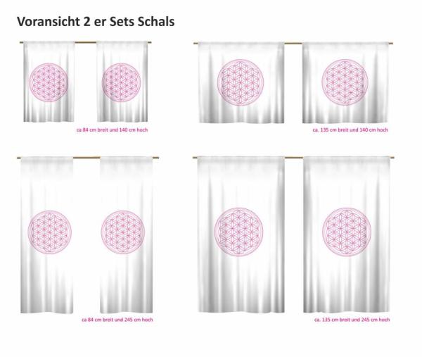Magenta Schlaufenschal Blume des Lebens verschiedene Ausführungen